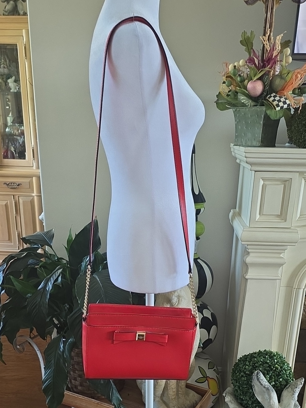 kate spade Red Bow-Accent Crossbody Bag